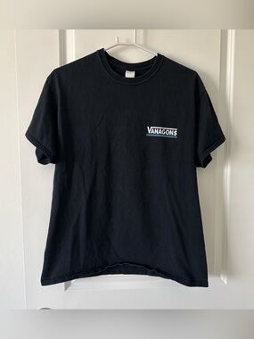 Vans Black Graphic Tee with Checker Detail